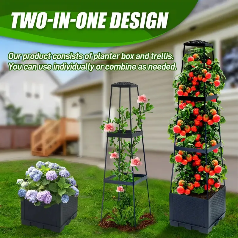 Hydroponic Tower - Tomato tower with self watering planting