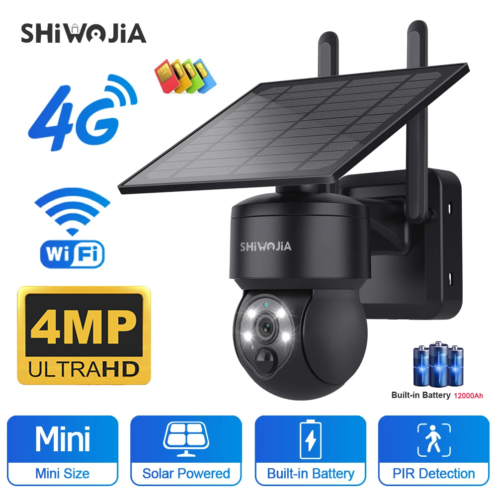 SHIWOJIA WIFI Wireless PTZ Sol - Garden Camera recension och pris