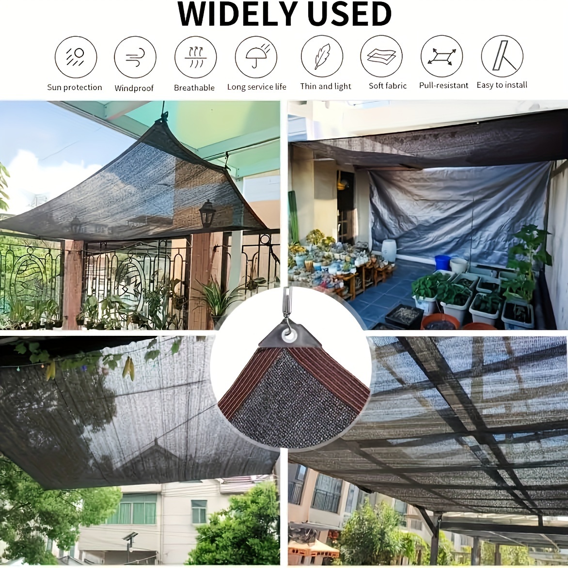 2-15m Black Sunshade Net Sun S - Plant Monitor recension och pris